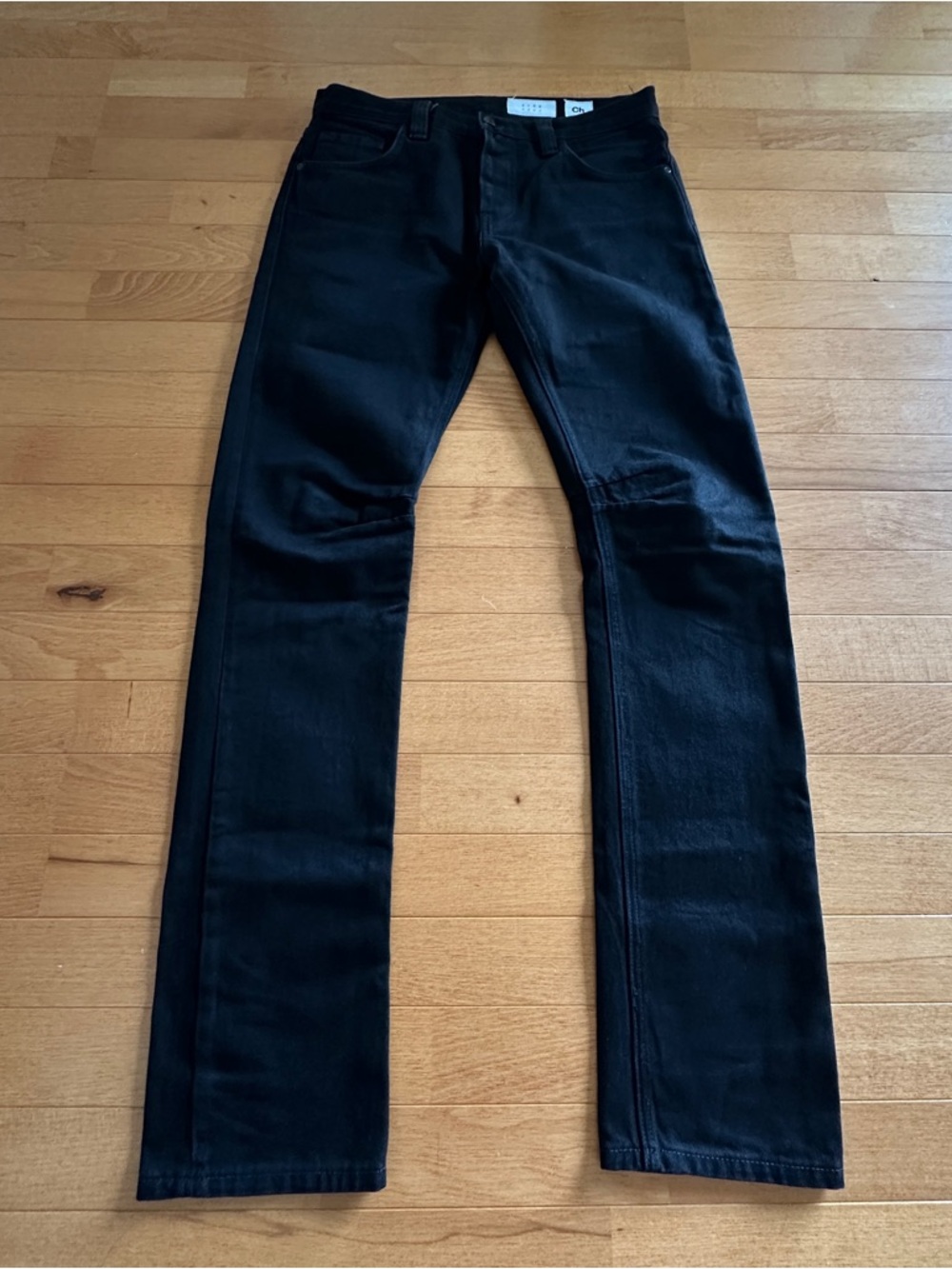Chapter J-Cut Margiela Style Slim Men's Jeans in Black
